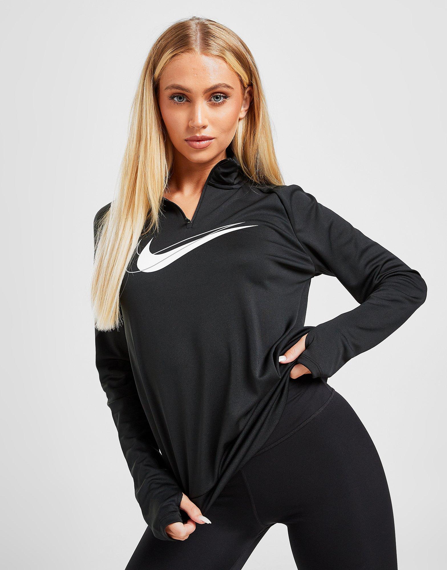 NIKE BEZRĘKAWNIK RUNNING DOUBLE SWOOSH 1/4 ZIP TOP DD4902010 Czarny