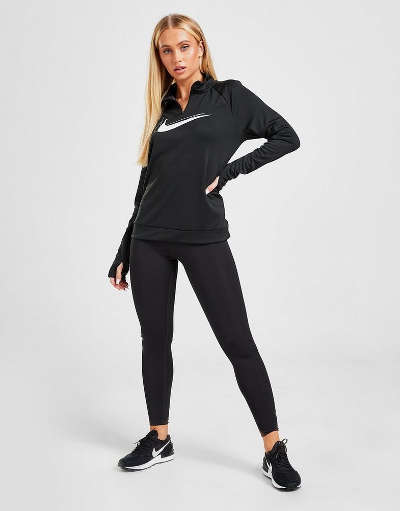 NIKE BEZRĘKAWNIK RUNNING DOUBLE SWOOSH 1/4 ZIP TOP DD4902010 Czarny
