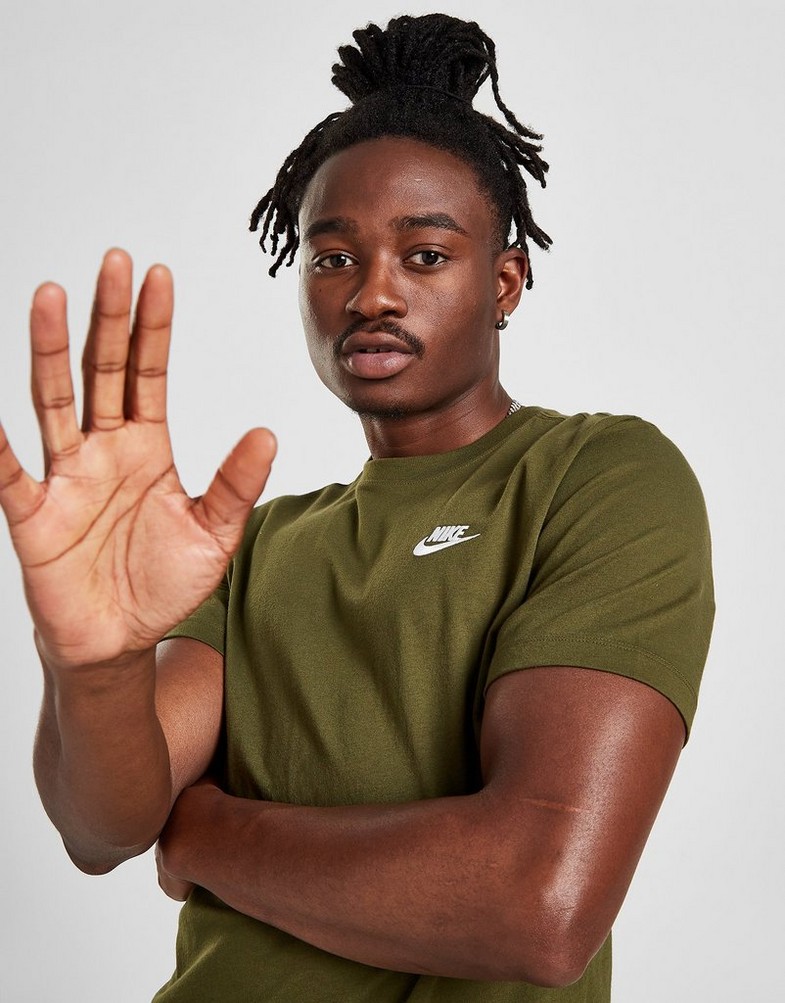 Koszulka, t-shirt męski NIKE T-SHIRT SPORTSWEAR CLUB AR4997-327 Khaki