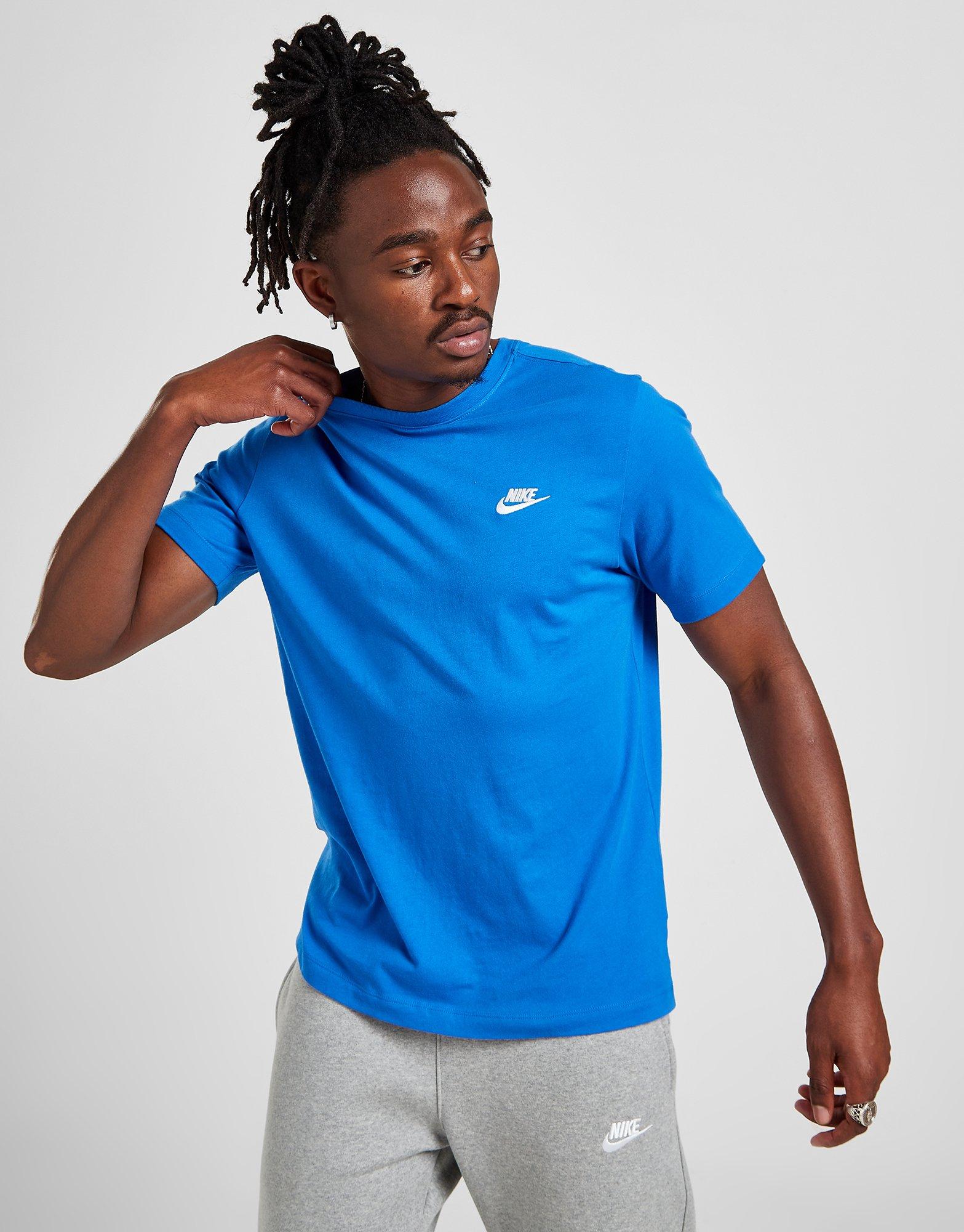 Koszulka, t-shirt męski NIKE T-SHIRT SPORTSWEAR CLUB T-SHIRT AR4997-403 Niebieski