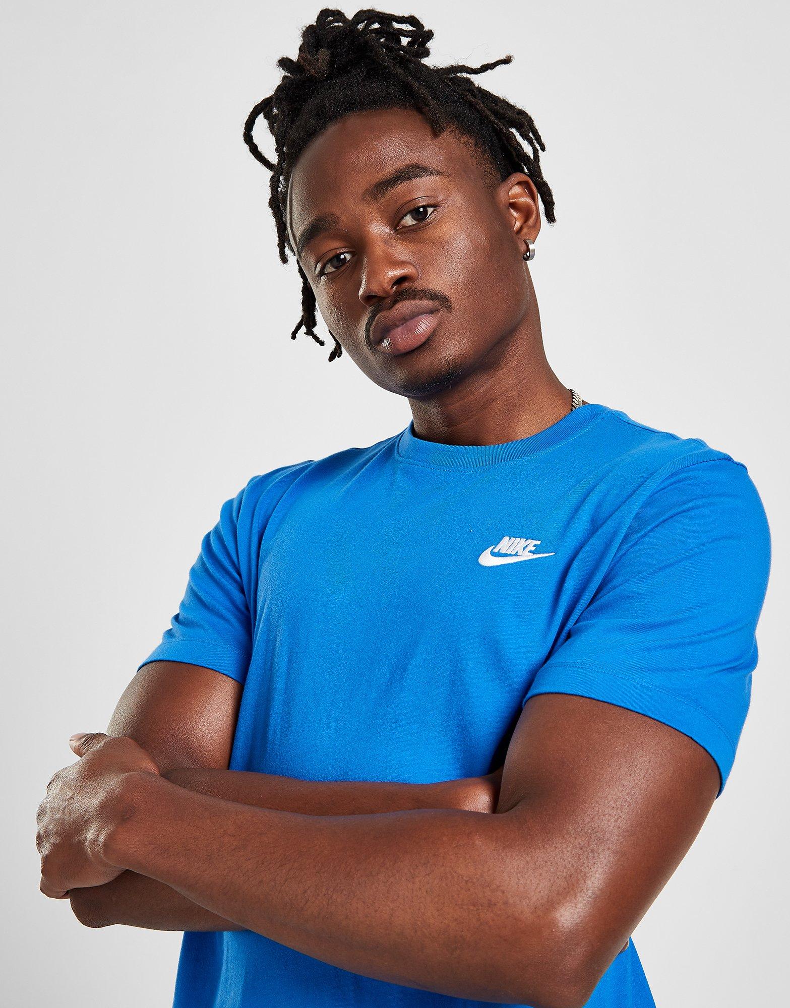 Koszulka, t-shirt męski NIKE T-SHIRT SPORTSWEAR CLUB T-SHIRT AR4997-403 Niebieski