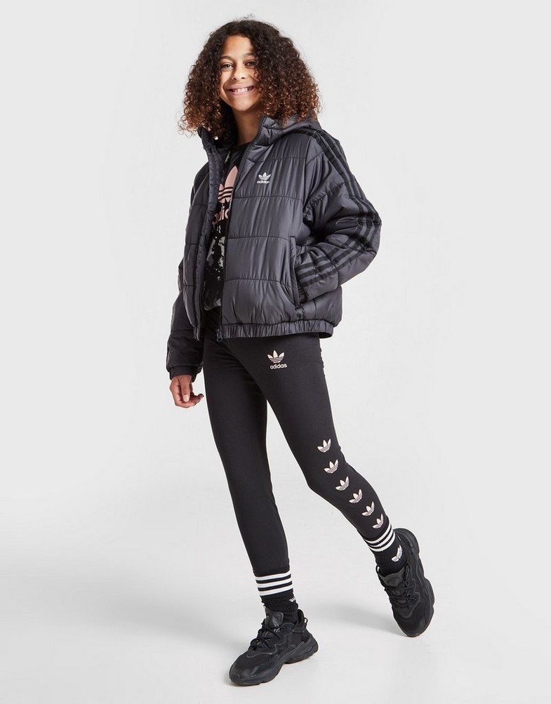 ADIDAS GIRLS' CROPPED PADDED JACKET JUNIOR  H43927 Čierna