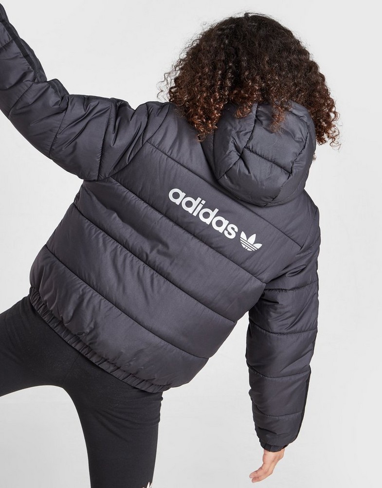 ADIDAS GIRLS' CROPPED PADDED JACKET JUNIOR  H43927 Čierna