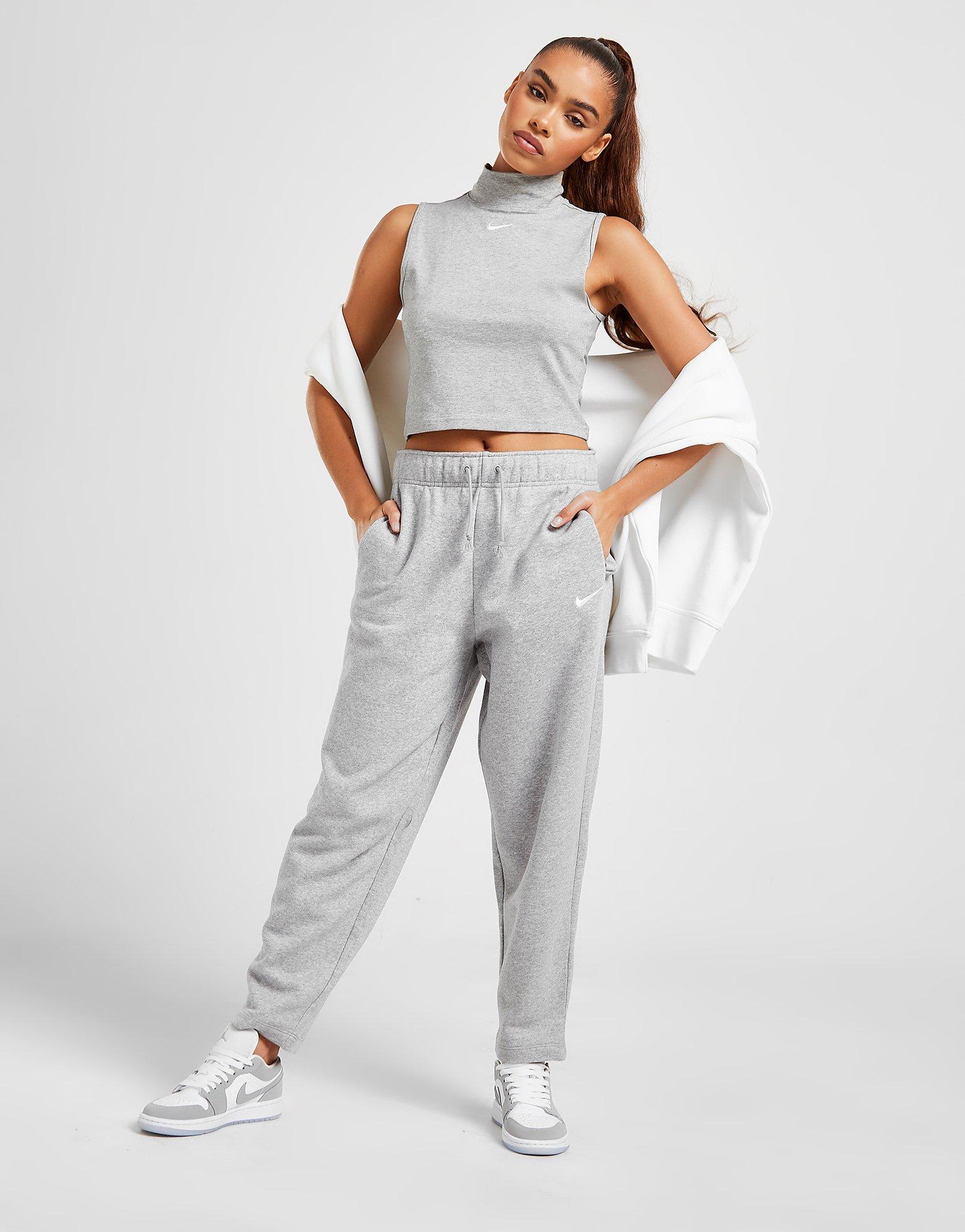 Dámske nohavice NIKE NOHAVICE  W NSW ESSNTL CLCTN FLC CRV PNT DD5636-063 Sivá