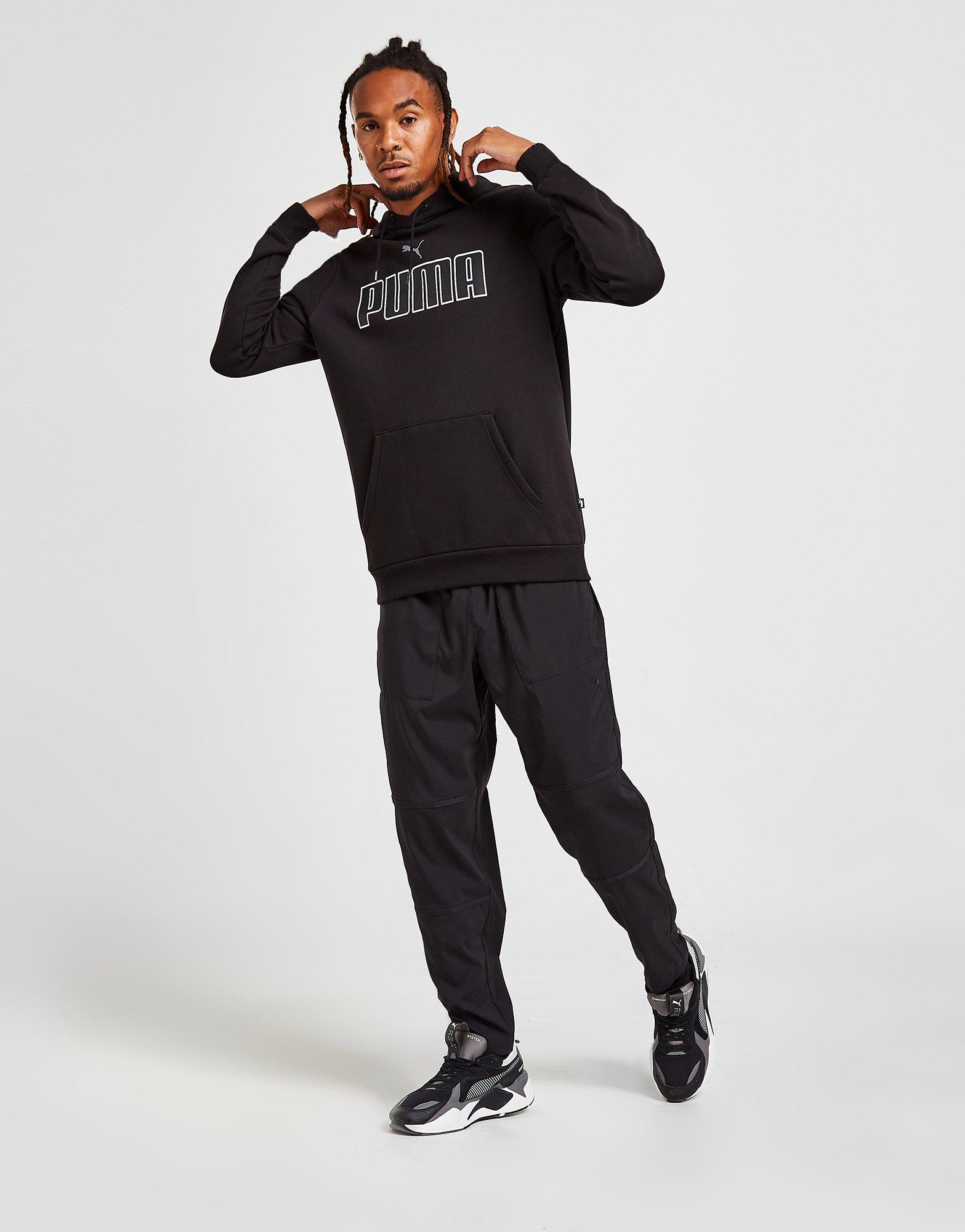 Pánska mikina PUMA CORE LARGE LOGO OVERHEAD HOODIE 84596003 Čierna