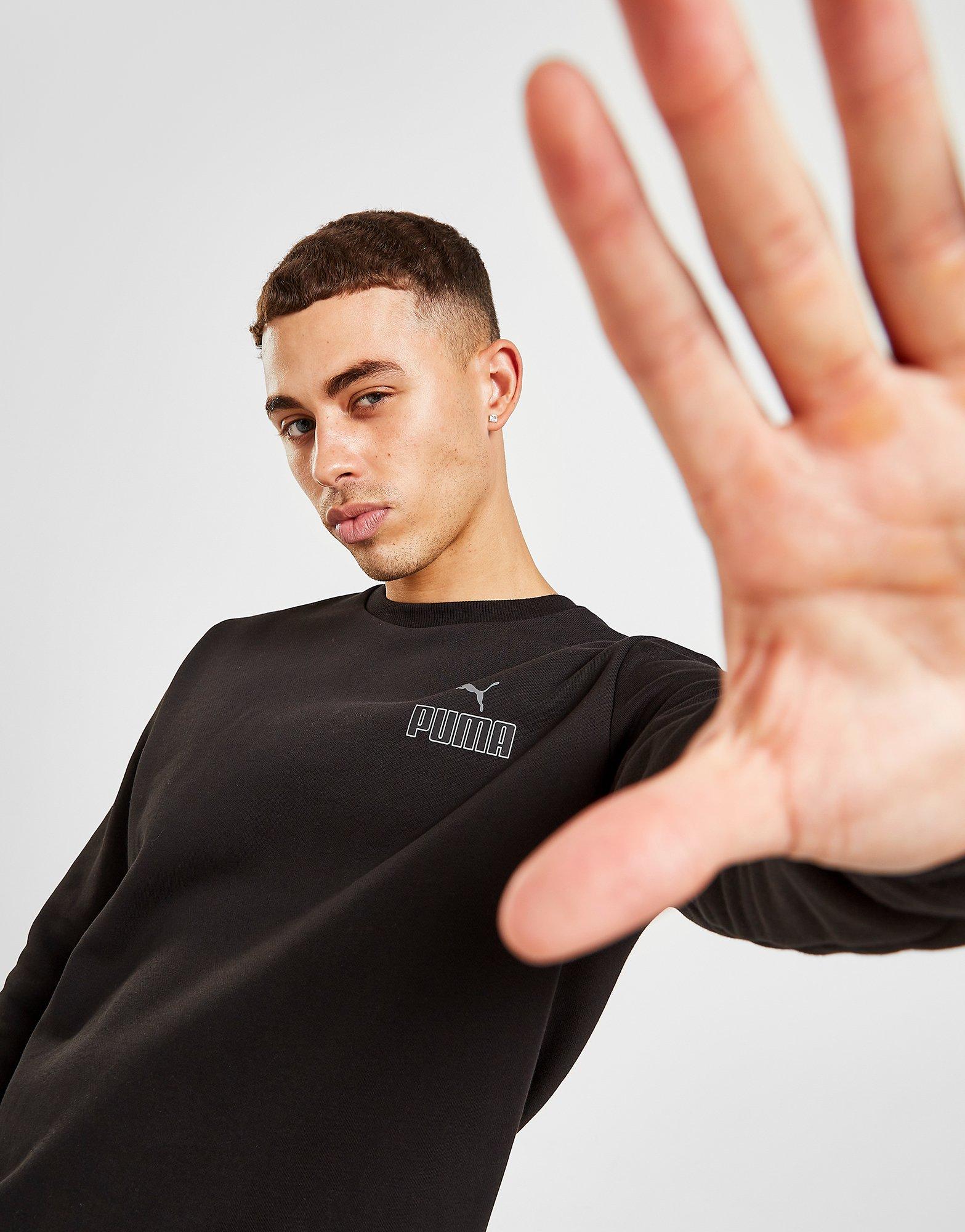 Bluza męska PUMA CORE SMALL LOGO CREW SWEATSHIRT  84596102 Czarny