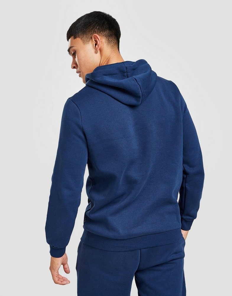 Bluza męska PUMA BLUZA Z KAPTUREM CORE LARGE LOGO HOODIE 84596007 Niebieski