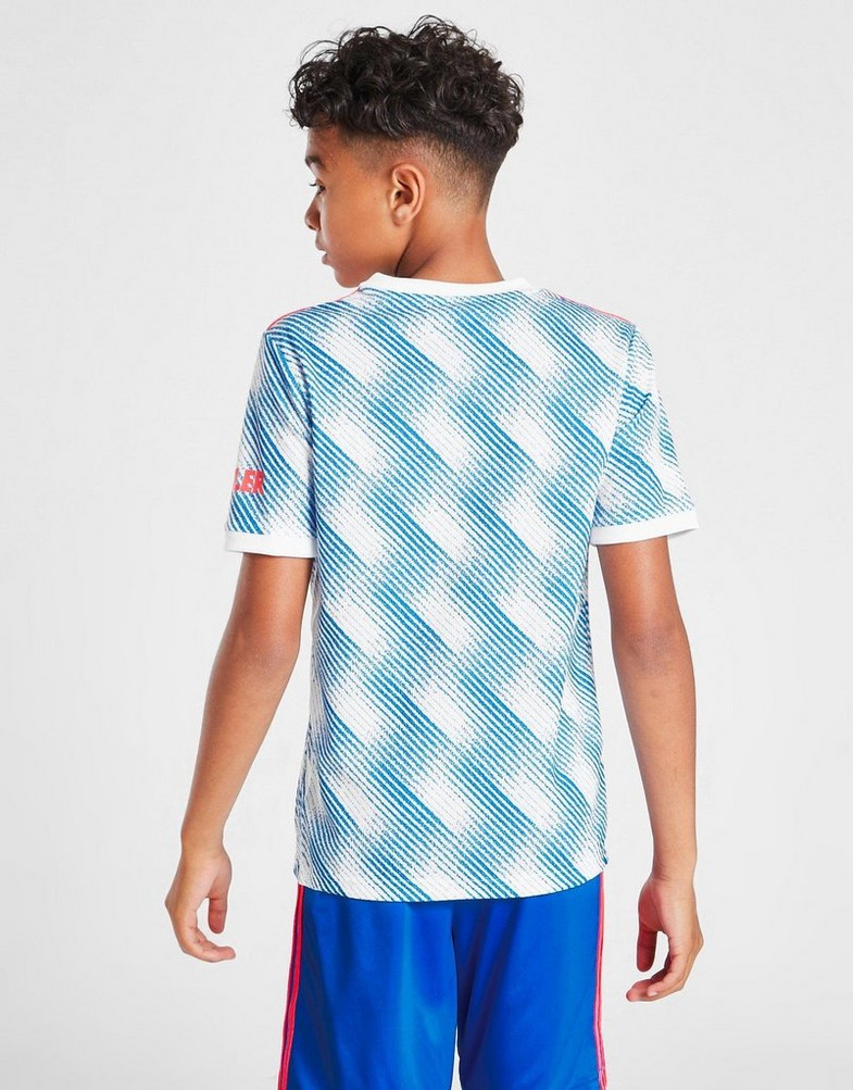 Komplet dresowy dziecięcy ADIDAS KOMPLET MANCHESTER UNITED FC AWAY SHIRT JUNIOR GS2406 Biały