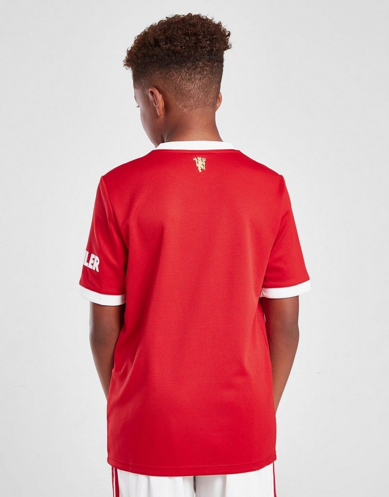 Komplet dresowy dziecięcy ADIDAS KOMPLET MANCHESTER UNITED FC 2021/22 HOME SHIRT JUNIOR GR3778 Czerwony