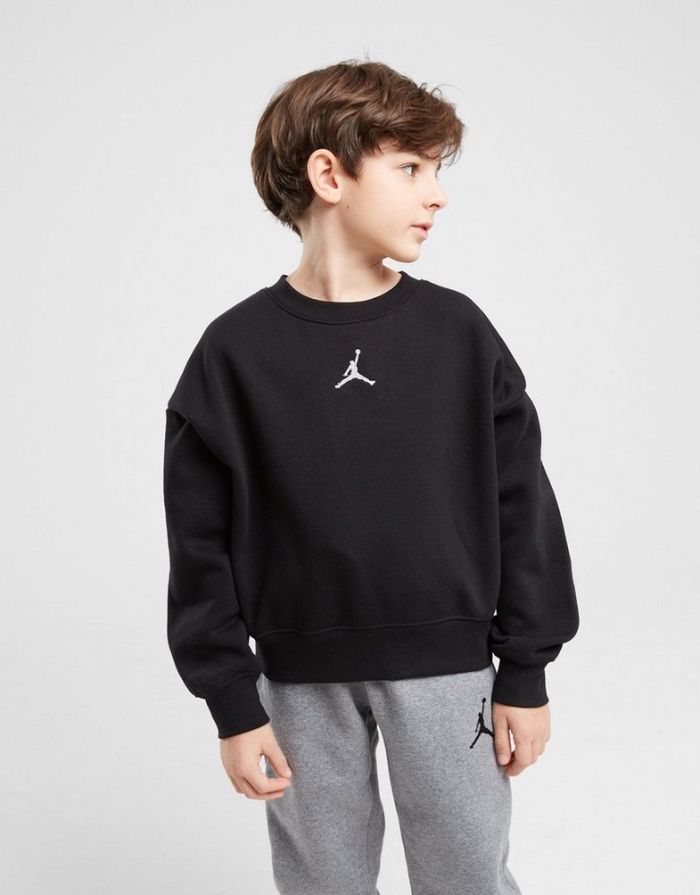 Bluza dziecięca JORDAN BLUZA JUMPMAN ICON PLAY CREW GIRL 45C387-GAY Czarny