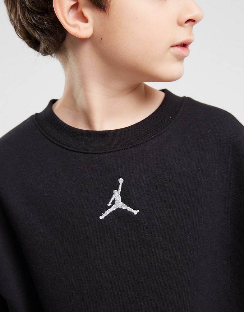 Detská mikina JORDAN MIKINA JUMPMAN ICON PLAY CREW GIRL 45C387-GAY Černá