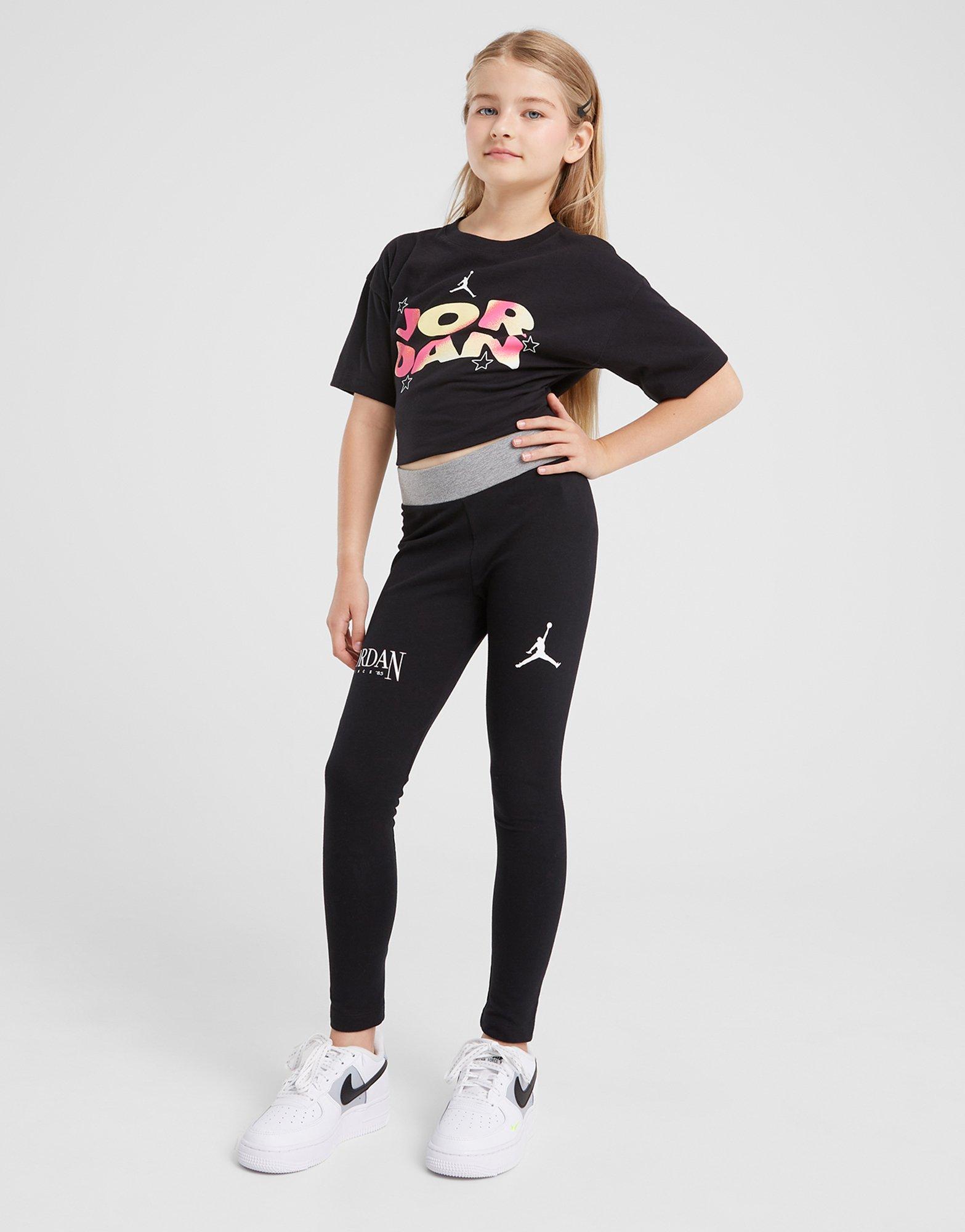 Pantaloni pentru copii JORDAN COLANȚI FUNDAMENTALS BLOCKED LEGGING GIRL G 45C964-023 Negru