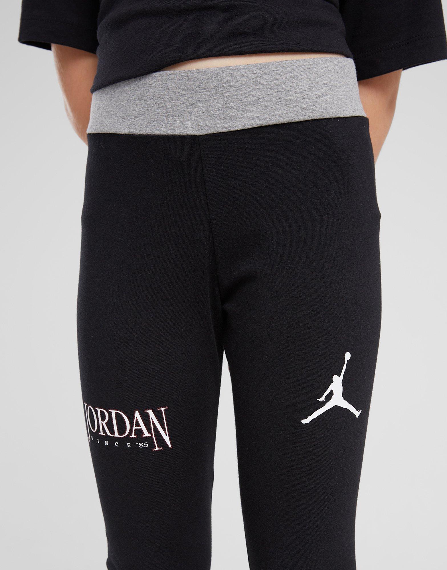 Pantaloni pentru copii JORDAN COLANȚI FUNDAMENTALS BLOCKED LEGGING GIRL G 45C964-023 Negru