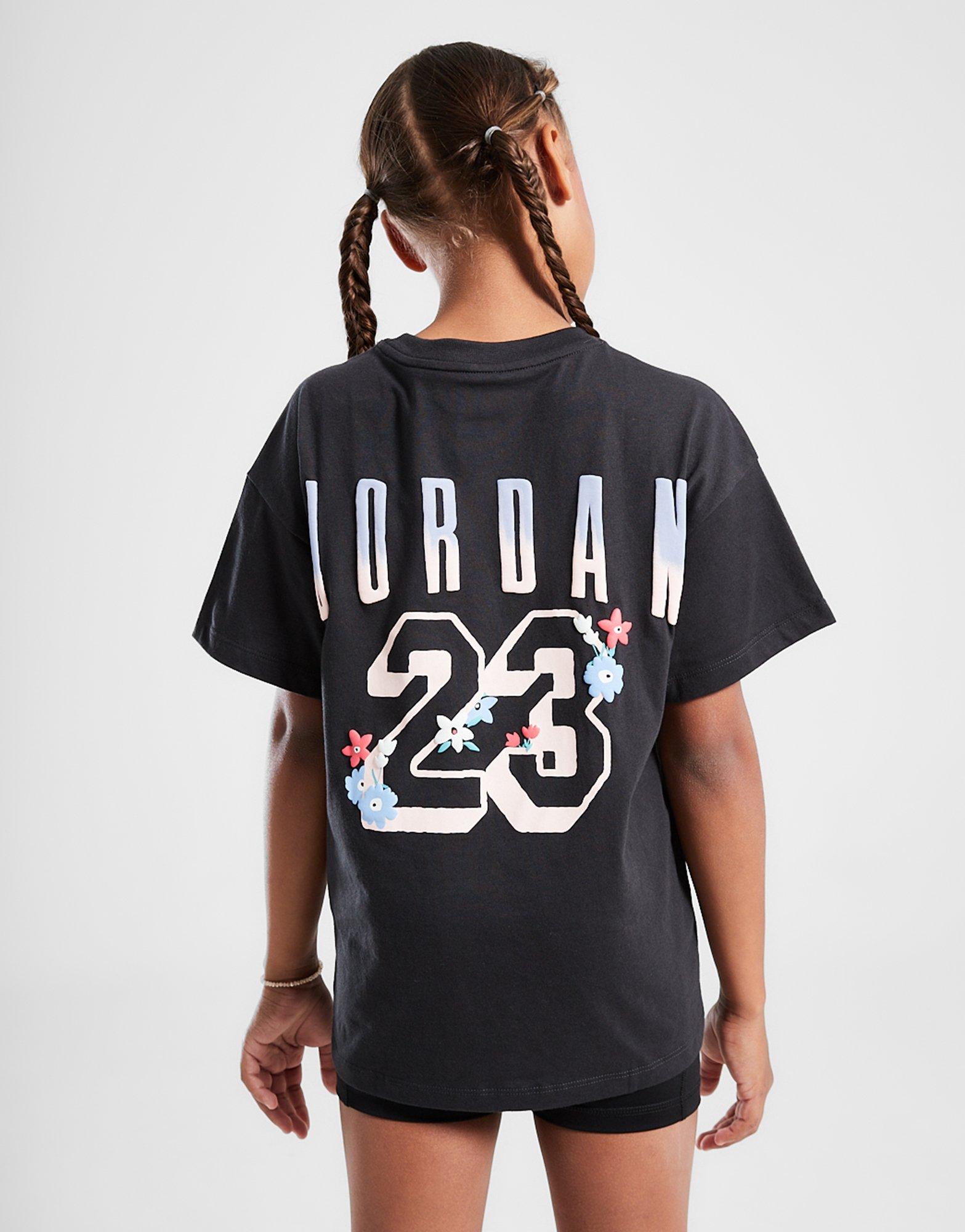 Дитячі футболки JORDAN ФУТБОЛКА JDG SUMMER BLOOM OVERSIZED TEE 45D923G0T Чорний