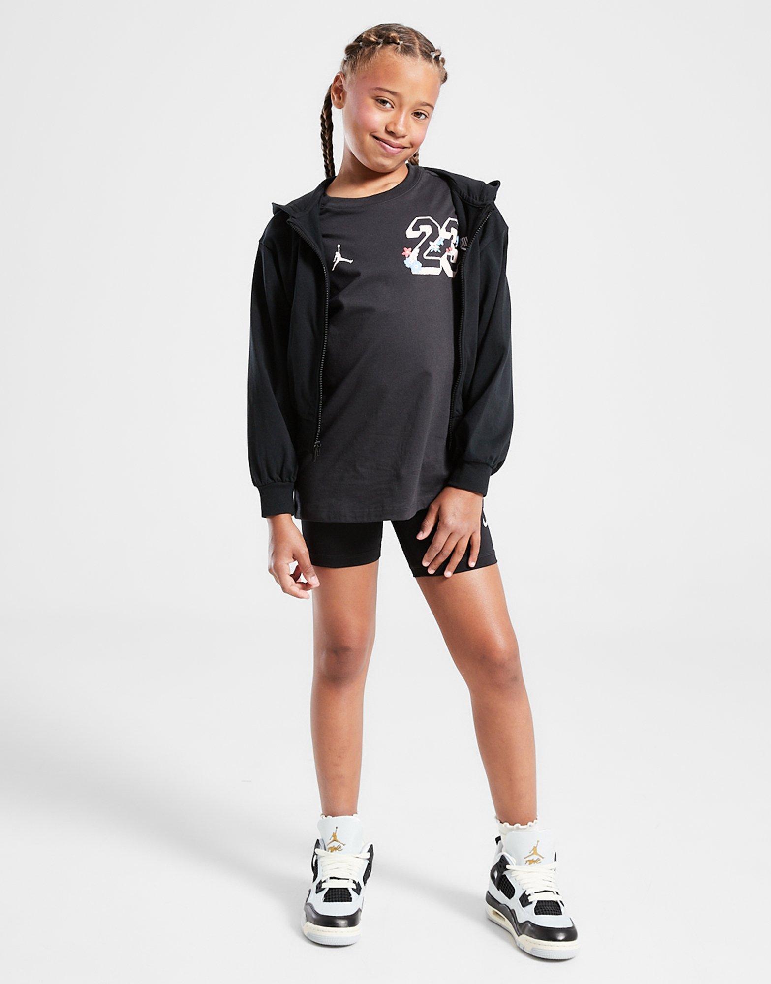 Дитячі футболки JORDAN ФУТБОЛКА JDG SUMMER BLOOM OVERSIZED TEE 45D923G0T Чорний