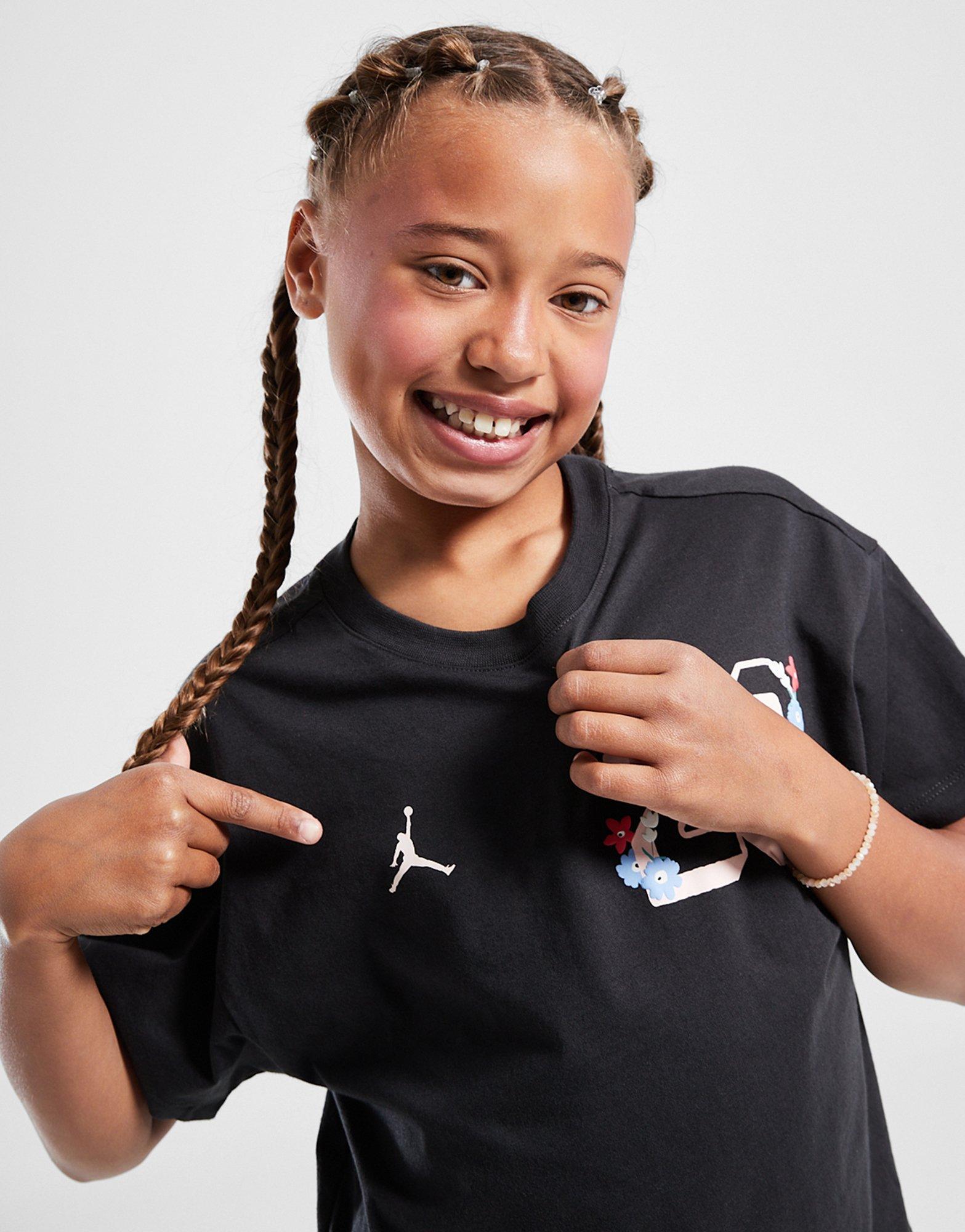 Дитячі футболки JORDAN ФУТБОЛКА JDG SUMMER BLOOM OVERSIZED TEE 45D923G0T Чорний