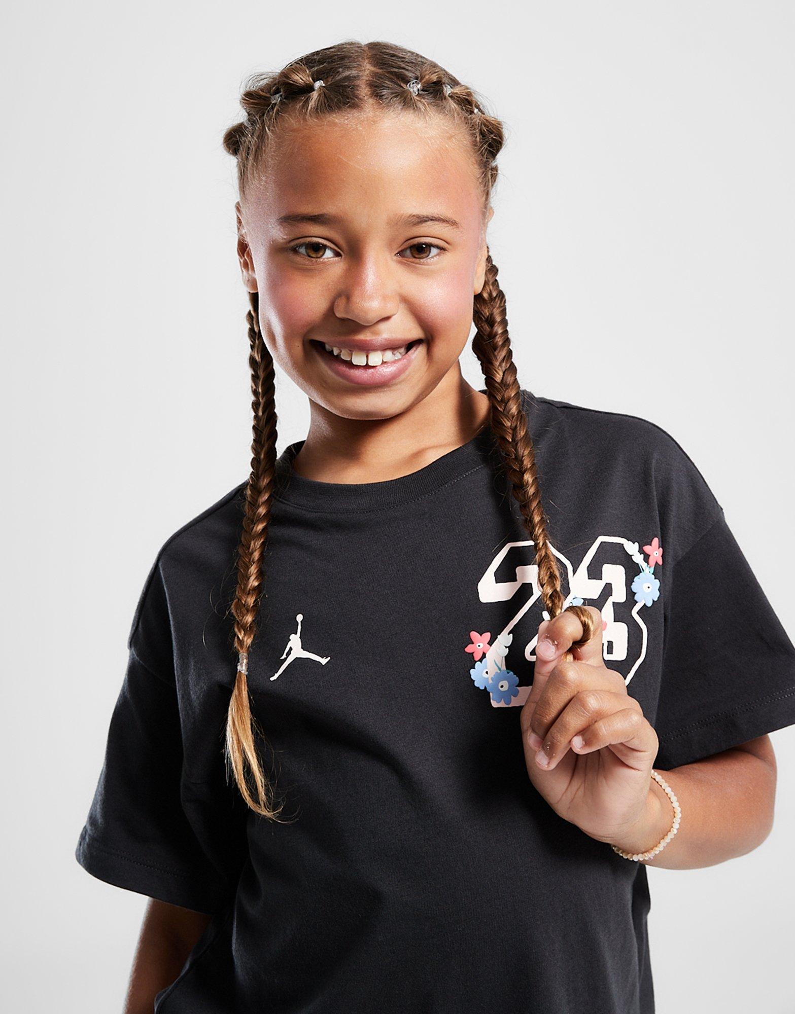 Дитячі футболки JORDAN ФУТБОЛКА JDG SUMMER BLOOM OVERSIZED TEE 45D923G0T Чорний