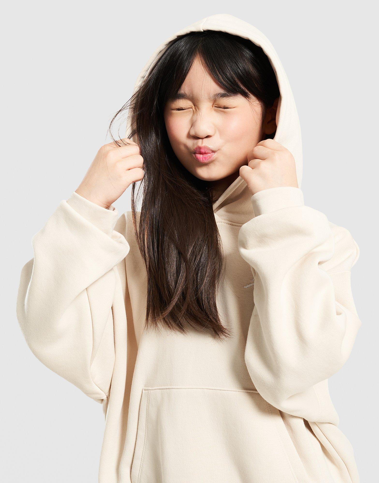 Detská mikina JORDAN MIKINA S KAPUCŇOU WJ BRKN FLC PO HOODIE 45F136-XAE Béžová