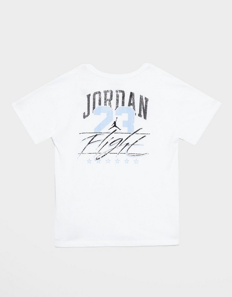 Tricou pentru copii JORDAN TRICOU JDG DISTRESSED COLLIGIATE G 45F223-001 Alb