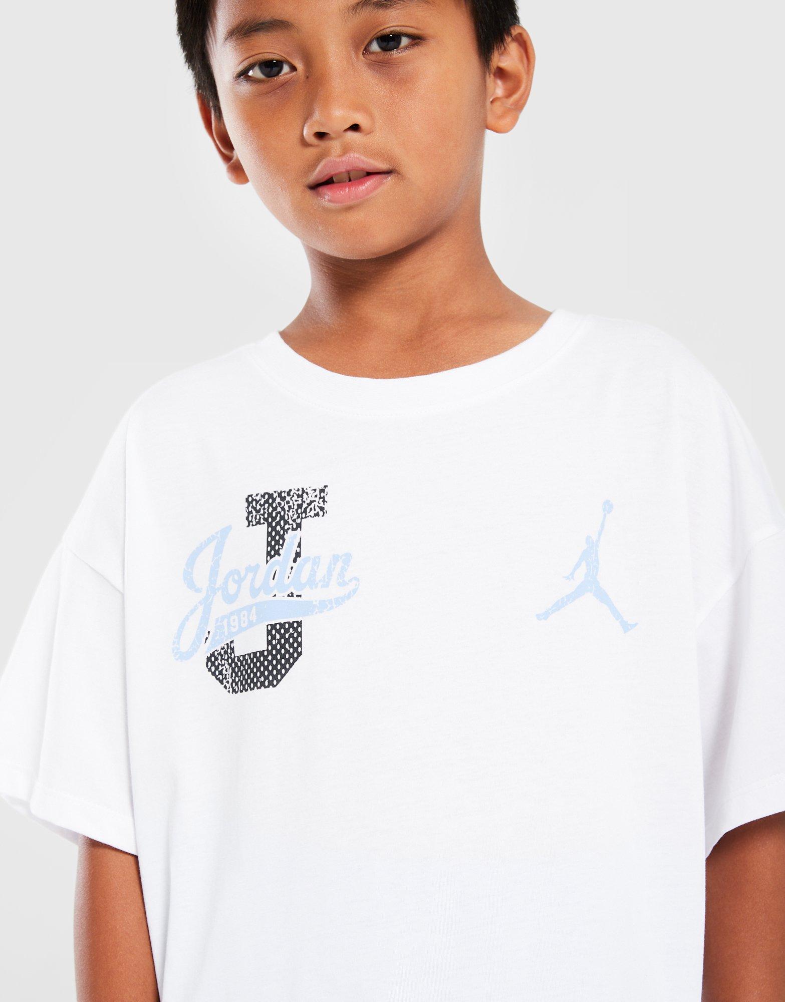 Дитячі футболки JORDAN ФУТБОЛКА JDG DISTRESSED COLLIGIATE G 45F223-001 Білий