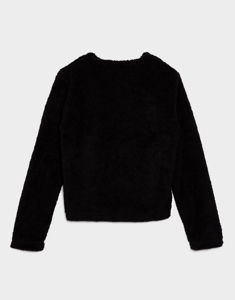 Bluză pentru copii JORDAN BLUZĂ MOUNTAINSIDE BOUCLE MOCK 45F416-023 Negru
