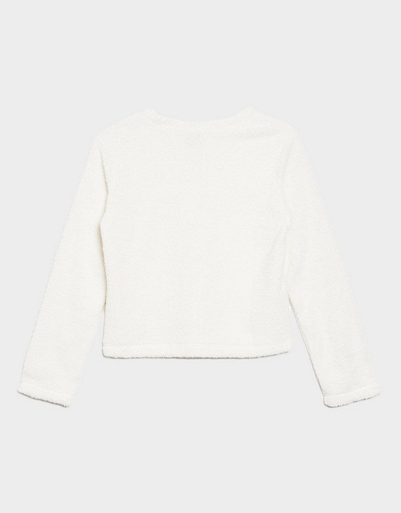 Tricou pentru copii JORDAN TRICOU MOUNTAINSIDE BOUCLE MOCK LS 45F416-782 Alb
