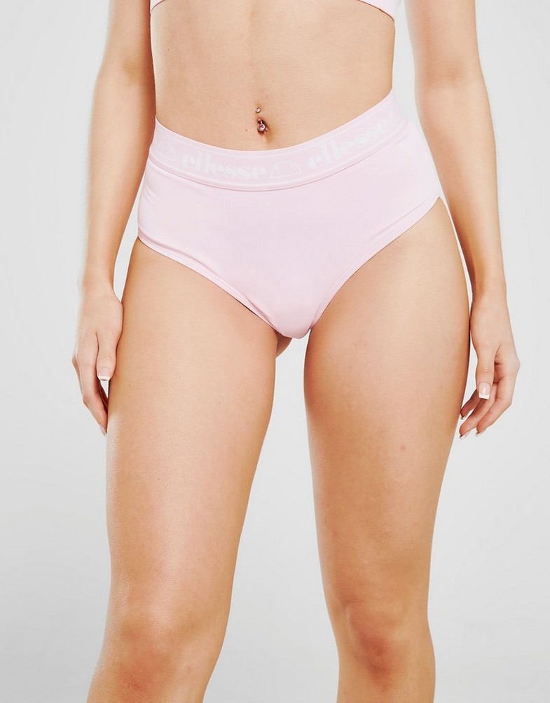 ELLESSE STRÓJ KĄPIELOWY TAPE HIGH WAISTED BIKINI BOTTOMS SJD13012PNK Różowy