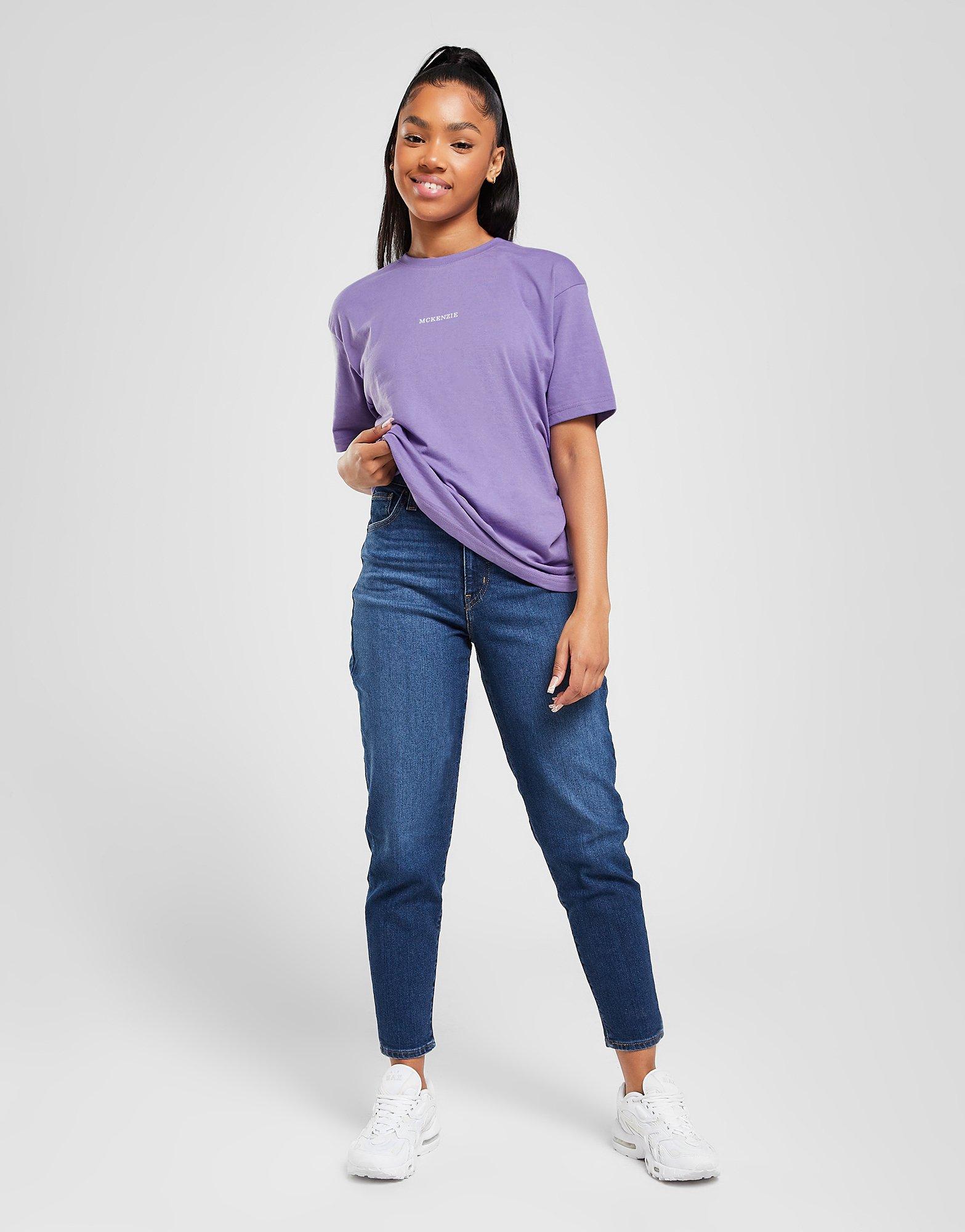 Dámske tričko MCKENZIE TRIČKO ESSENTIAL BOYFRIEND TRIČKO MCKTW14578PUR Fialová