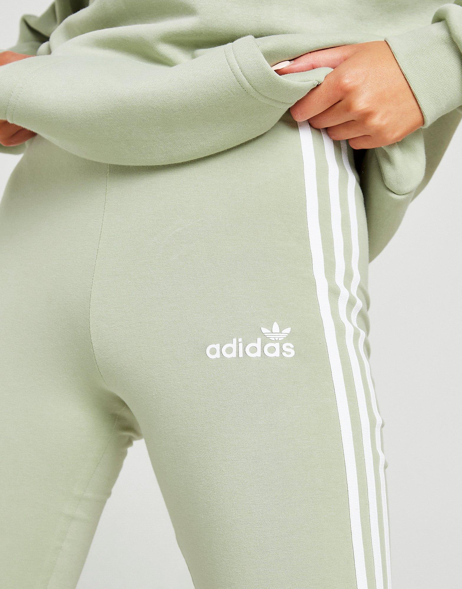 Colanți pentru femei ADIDAS COLANȚI 3-STRIPES LINEAR COLANȚI HD2574 Verde