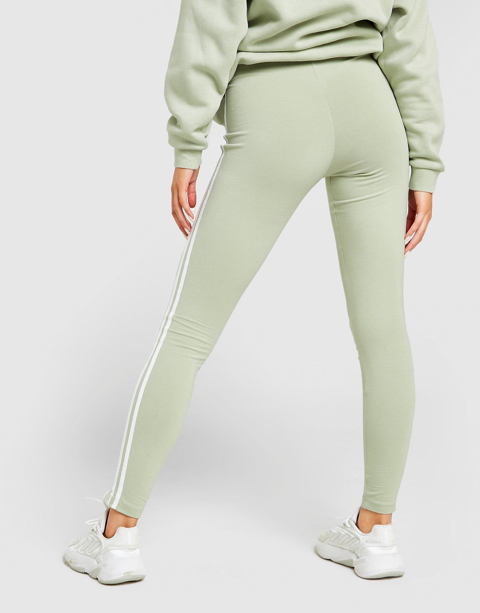 Colanți pentru femei ADIDAS COLANȚI 3-STRIPES LINEAR COLANȚI HD2574 Verde