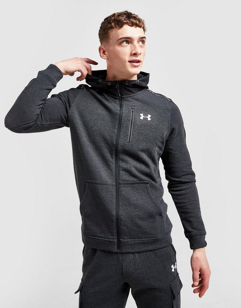 Bluza męska UNDER ARMOUR BLUZA Z KAPTUREM THREADBORNE FULL ZIP 1368674-001 Czarny