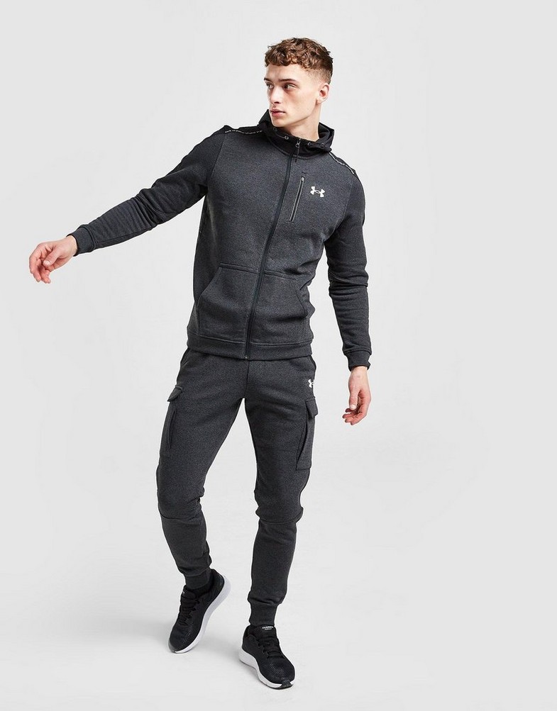 Bluza męska UNDER ARMOUR BLUZA Z KAPTUREM THREADBORNE FULL ZIP 1368674-001 Czarny