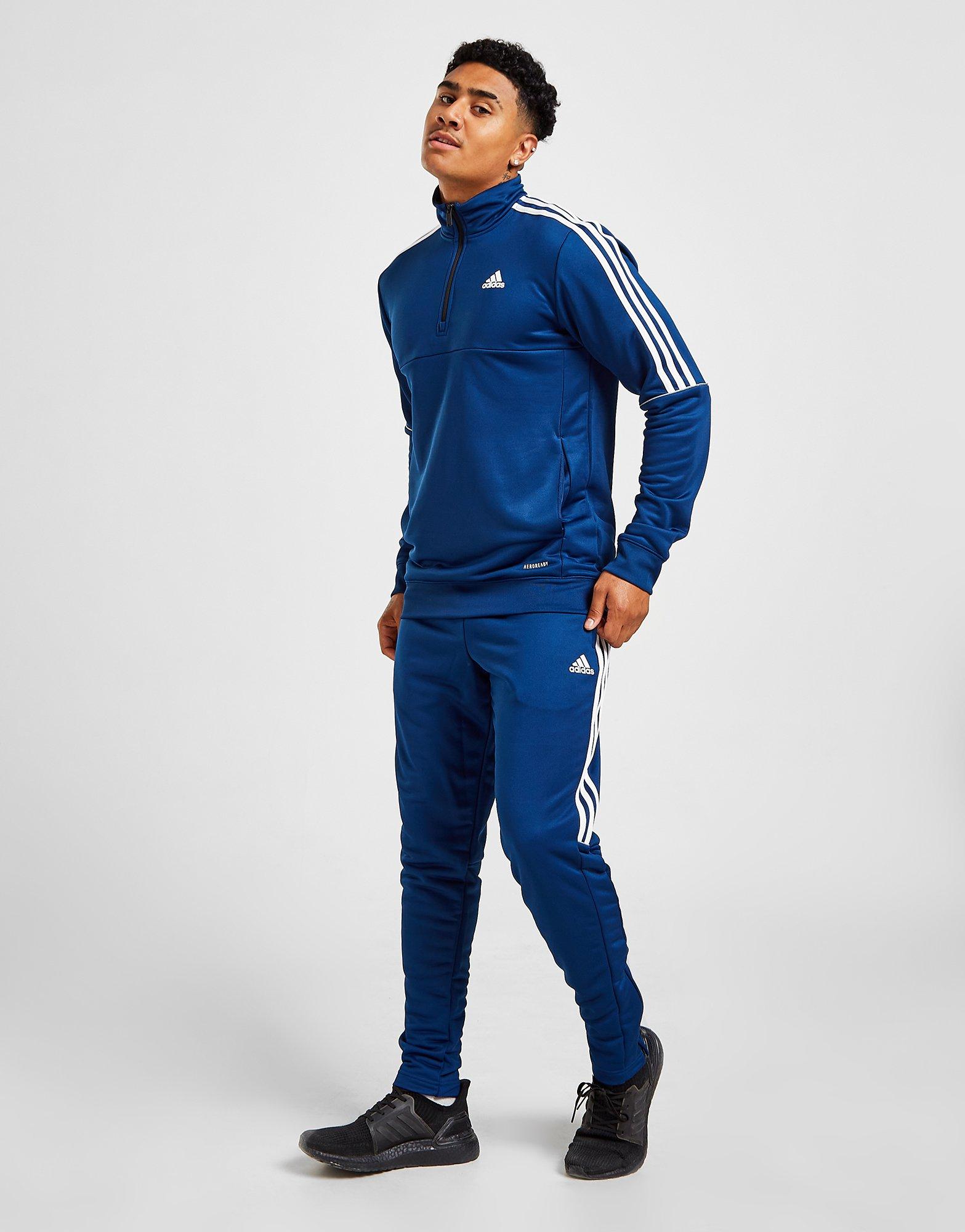 Bluză pentru bărbați ADIDAS BLUZĂ MATCH 1/2 ZIP FOOTBALL TRACK TOP GT1768 Albastru