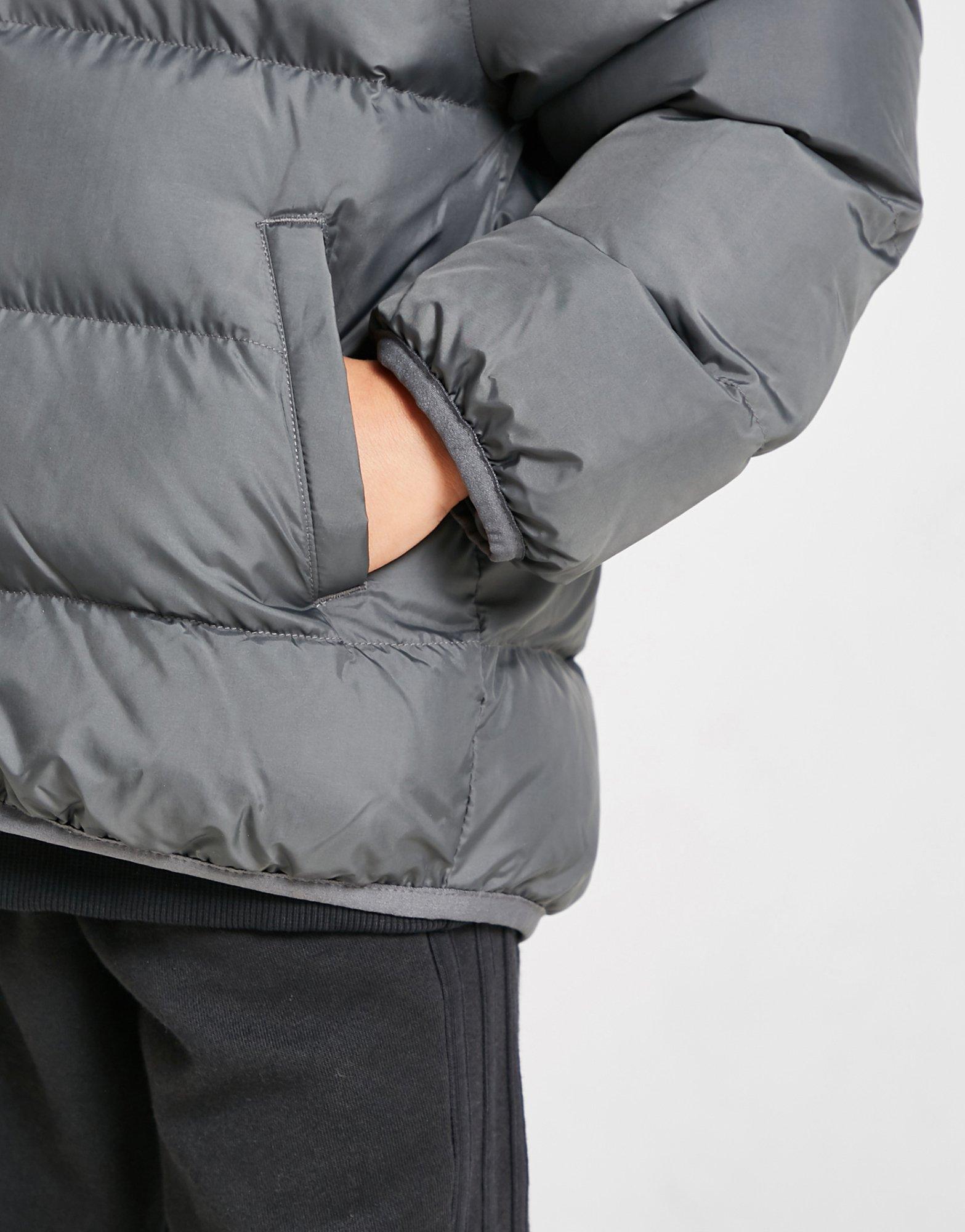 ADIDAS BUNDA ZIMNÁ BOS PAD JKT GRY/WHT HA5061 Sivá