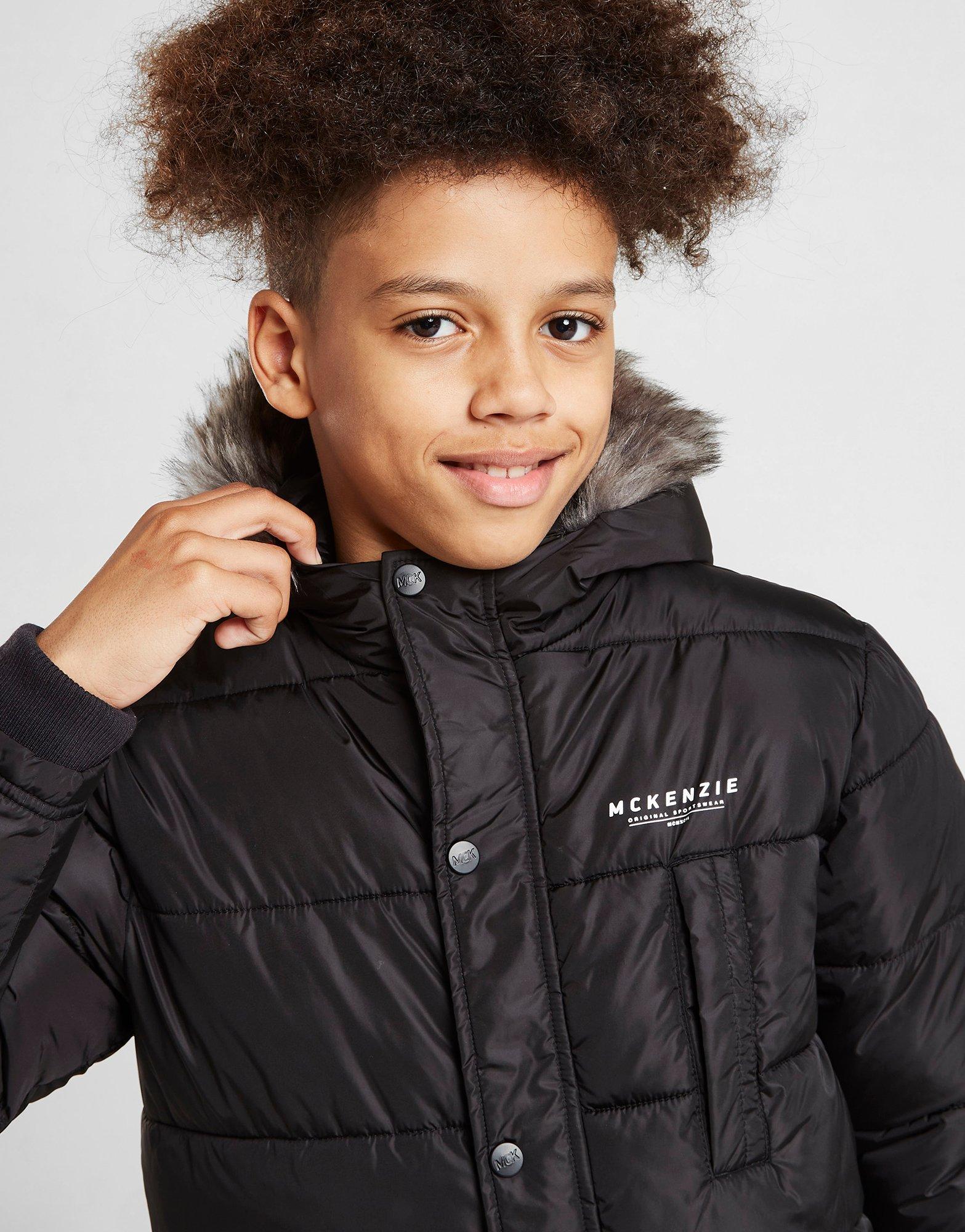 Gyerek kabát MCKENZIE ZEKE PADDED PARKA JACKET JUNIOR  MCKTJ14810BLK Fekete