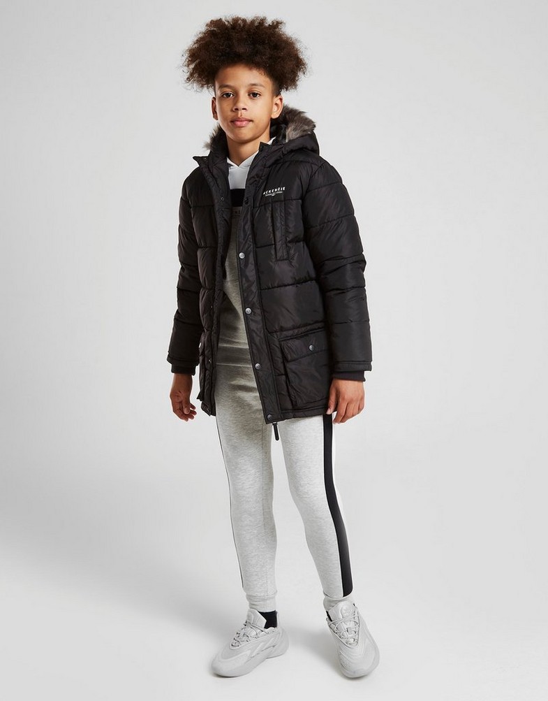 Gyerek kabát MCKENZIE ZEKE PADDED PARKA JACKET JUNIOR  MCKTJ14810BLK Fekete