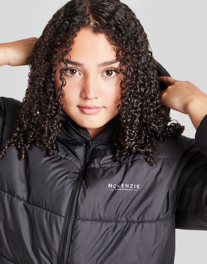 Gyerek kabát MCKENZIE GIRLS' HANNAH PADDED JACKET JUNIOR  MCKTJ14659BLK Fekete