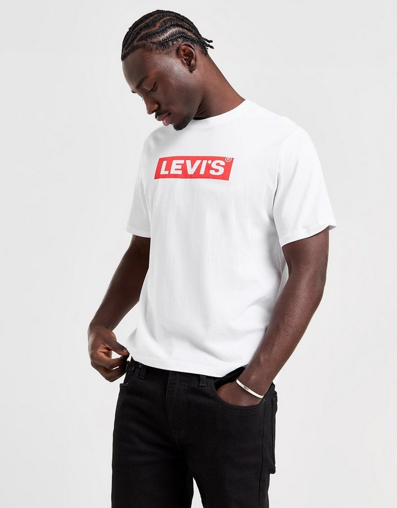 Koszulka, t-shirt męski LEVI'S T-SHIRT BOXTAB T 16143-0181 Biały