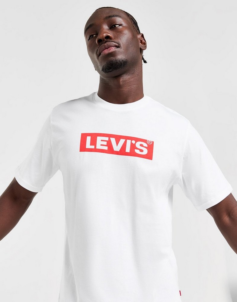 Koszulka, t-shirt męski LEVI'S T-SHIRT BOXTAB T 16143-0181 Biały