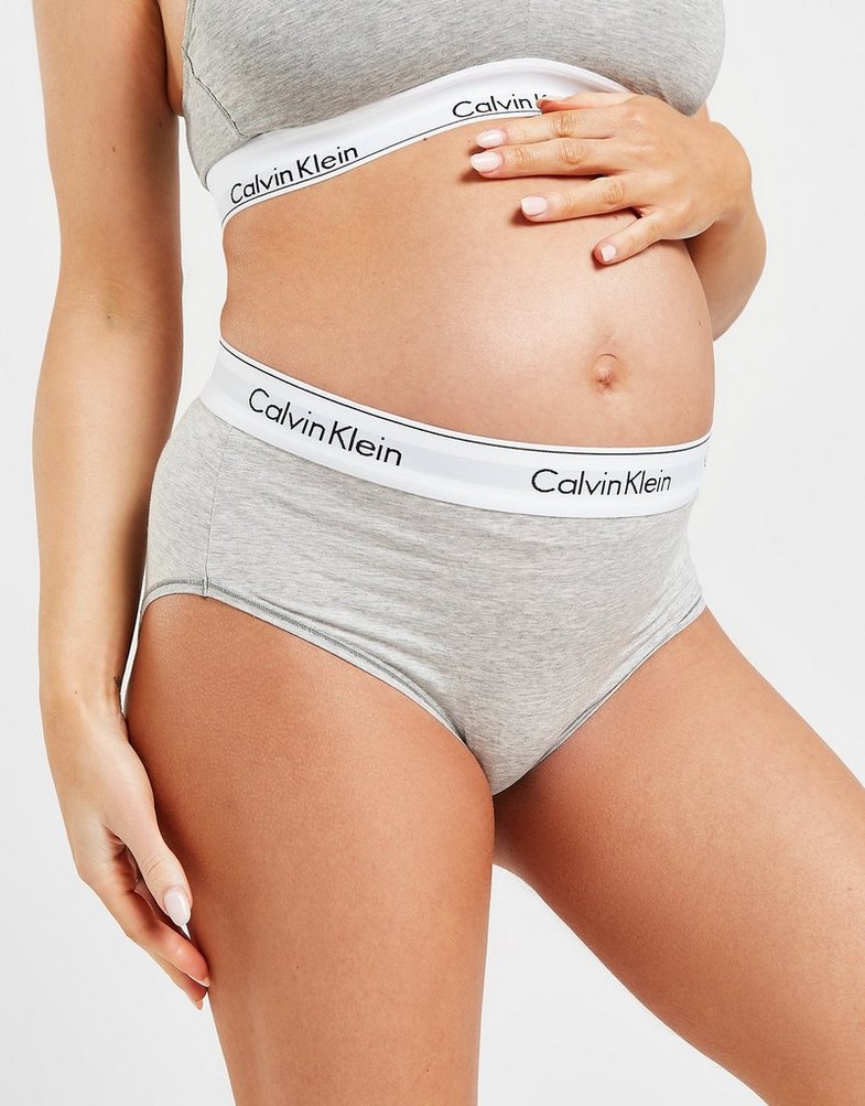 CALVIN KLEIN FIGI MODERN COTTON MATERNITY BRIEFS 000QF6280E020 Szary