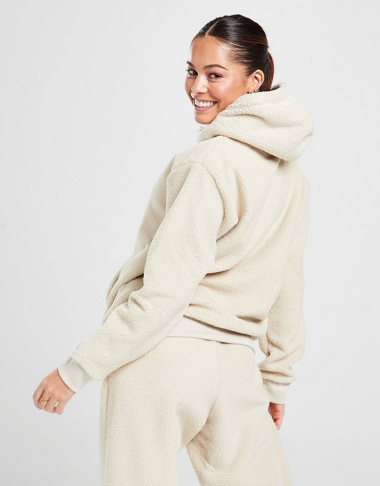 Bluza damska TOMMY HILFIGER Z KAPTUREM SHERPA HOODIE UW0UW03229AC1 Beżowy