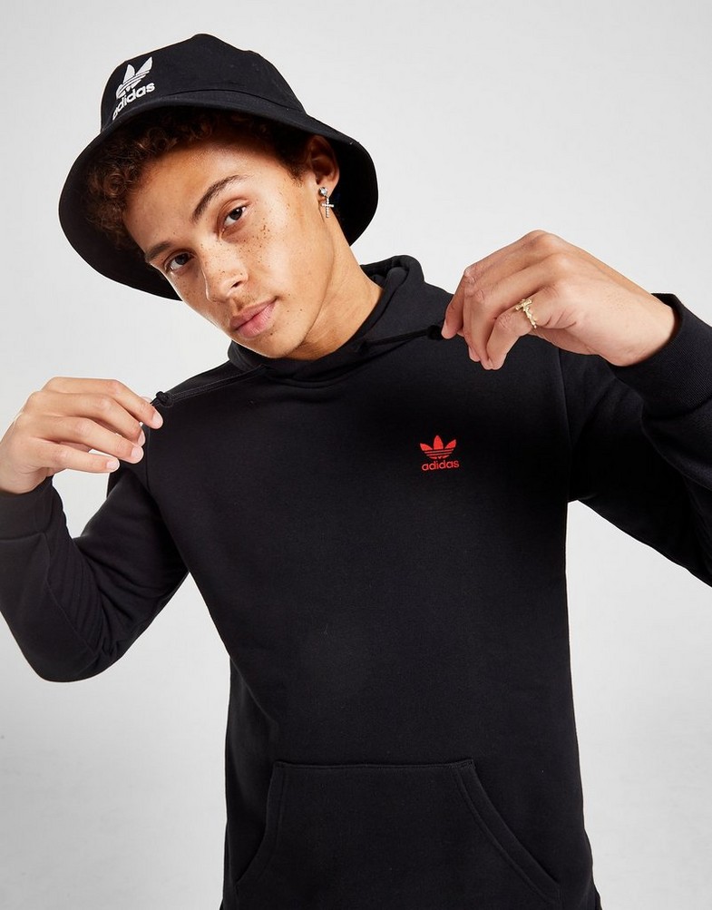 Férfi pulóverek ADIDAS TREFOIL ESSENTIAL HOODIE  HC3471 Fekete