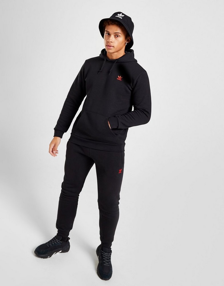 Férfi pulóverek ADIDAS TREFOIL ESSENTIAL HOODIE  HC3471 Fekete