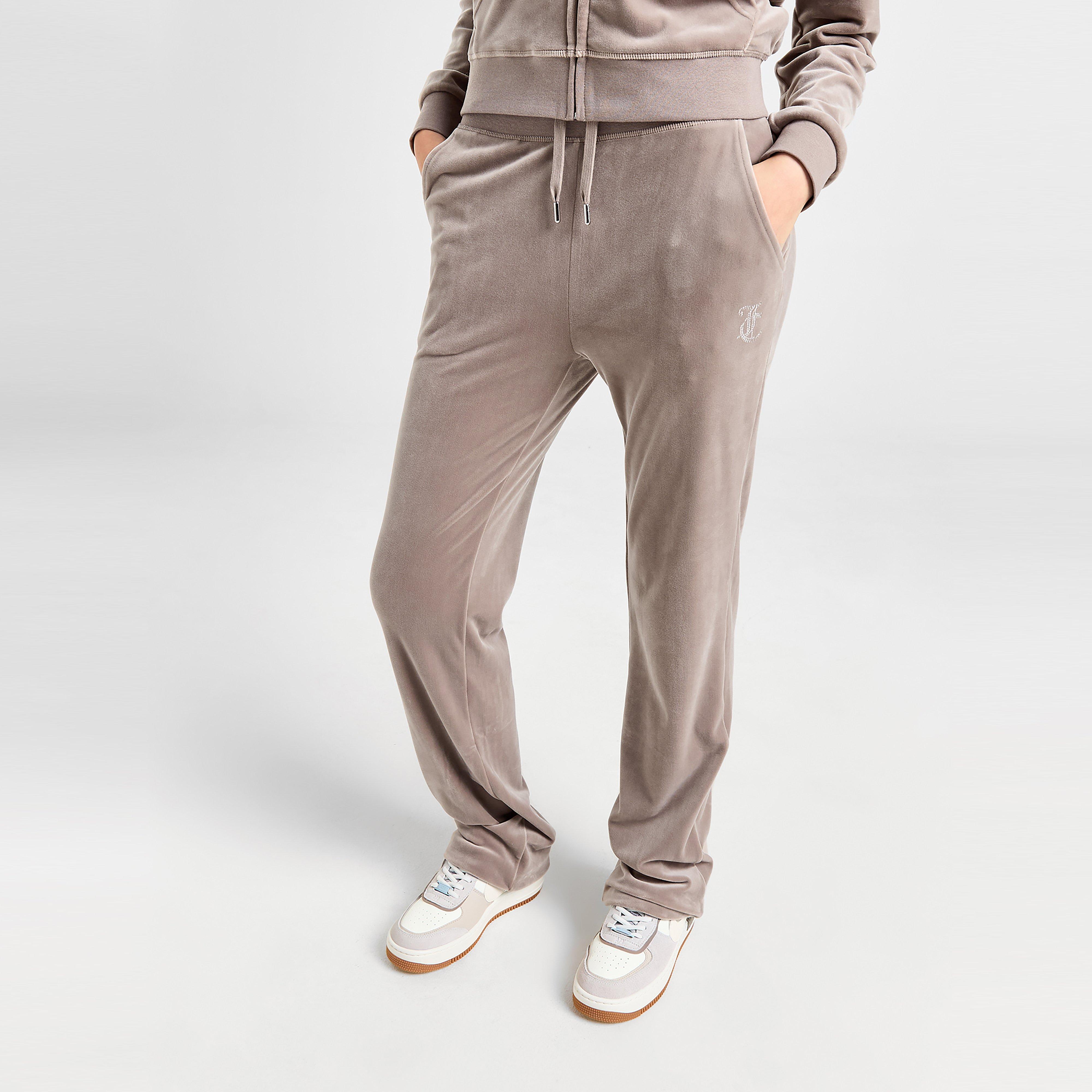 JUICY COUTURE SPODNIE DMNT LOGO VLR PANT BEI