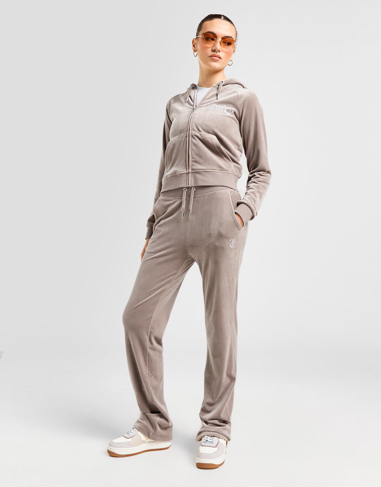 JUICY COUTURE SPODNIE DMNT LOGO VLR PANT BEI JCJDW187116 Beżowy