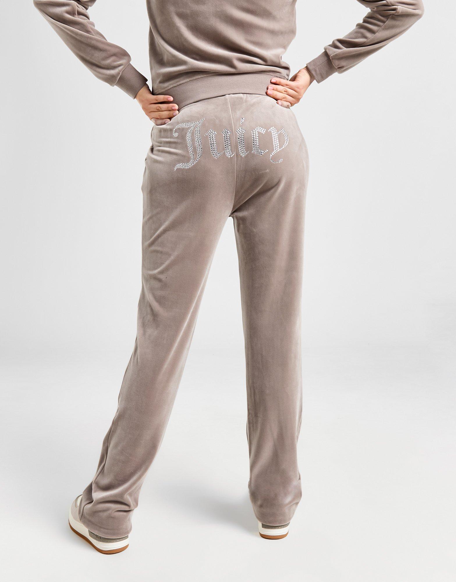 JUICY COUTURE SPODNIE DMNT LOGO VLR PANT BEI JCJDW187116 Beżowy