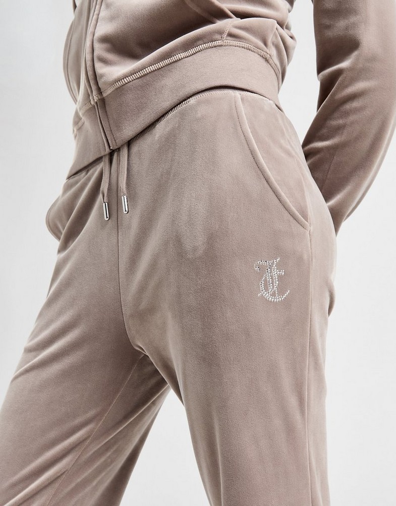 Жіночі штани JUICY COUTURE ШТАНИ DMNT LOGO VLR PANT BEI JCJDW187116 Бежевий