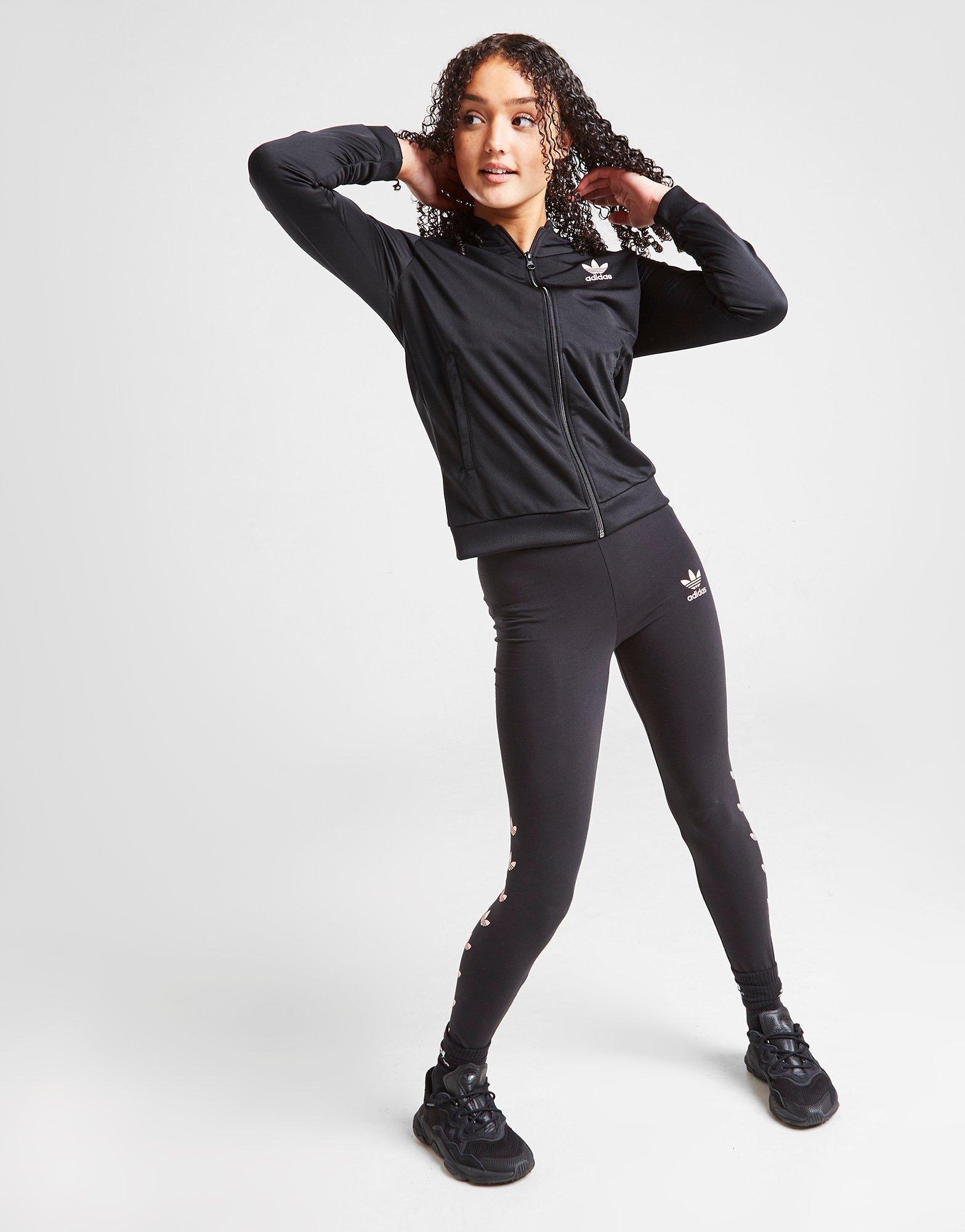 ADIDAS BLUZĂ CU GLUGĂ GIRLS' REPEAT TREFOIL HA0951 Negru