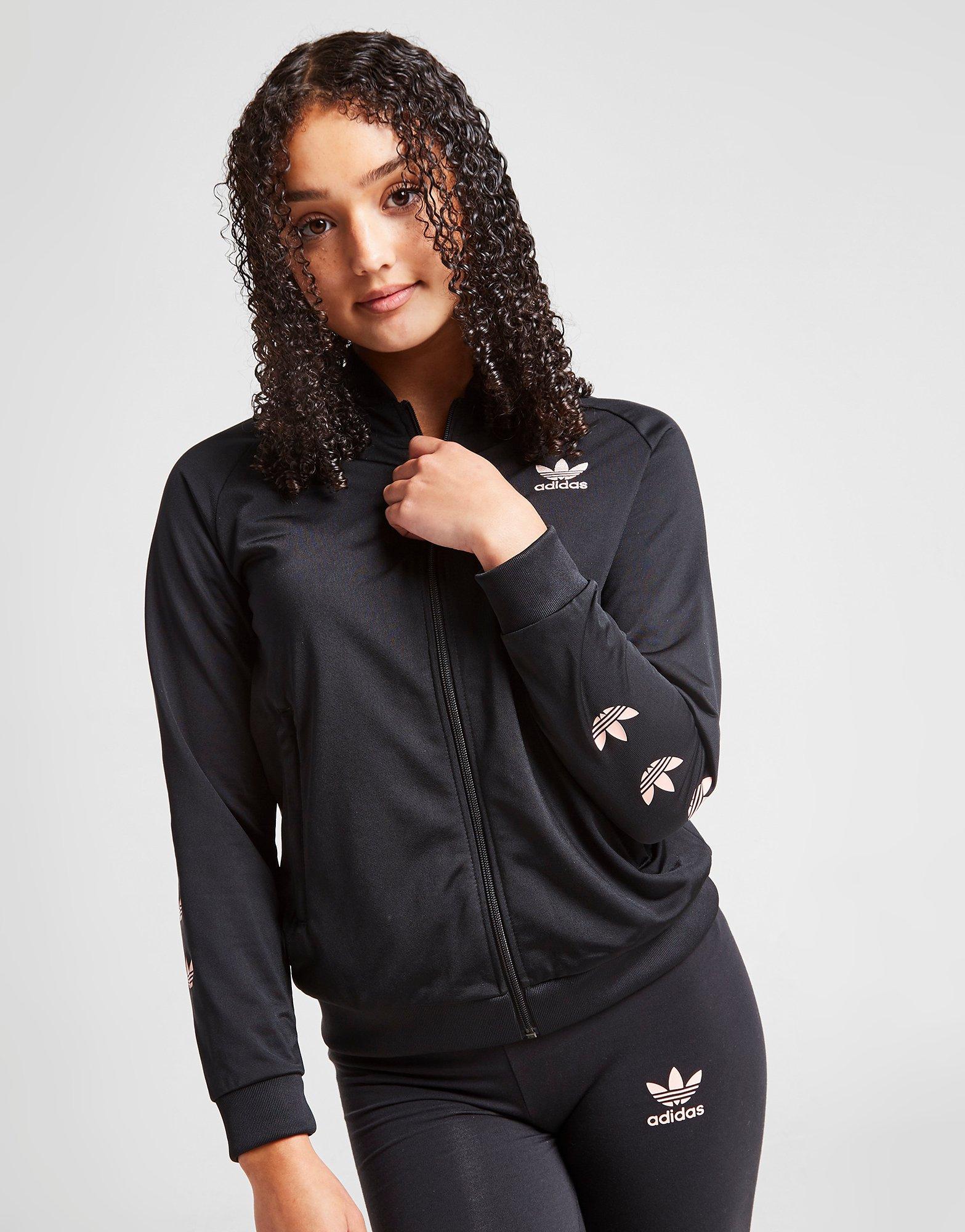 ADIDAS BLUZĂ CU GLUGĂ GIRLS' REPEAT TREFOIL HA0951 Negru