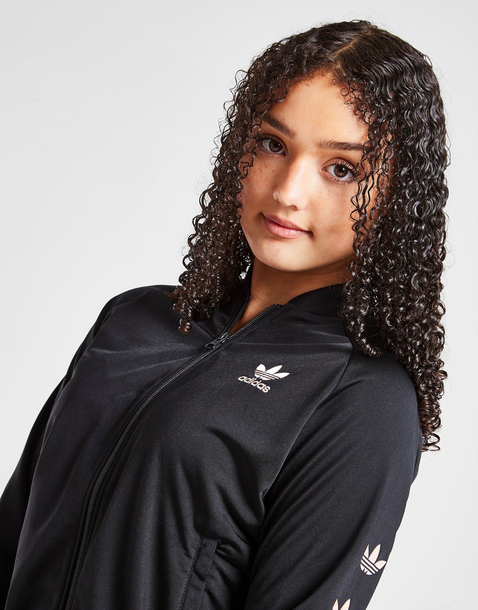 ADIDAS BLUZĂ CU GLUGĂ GIRLS' REPEAT TREFOIL HA0951 Negru